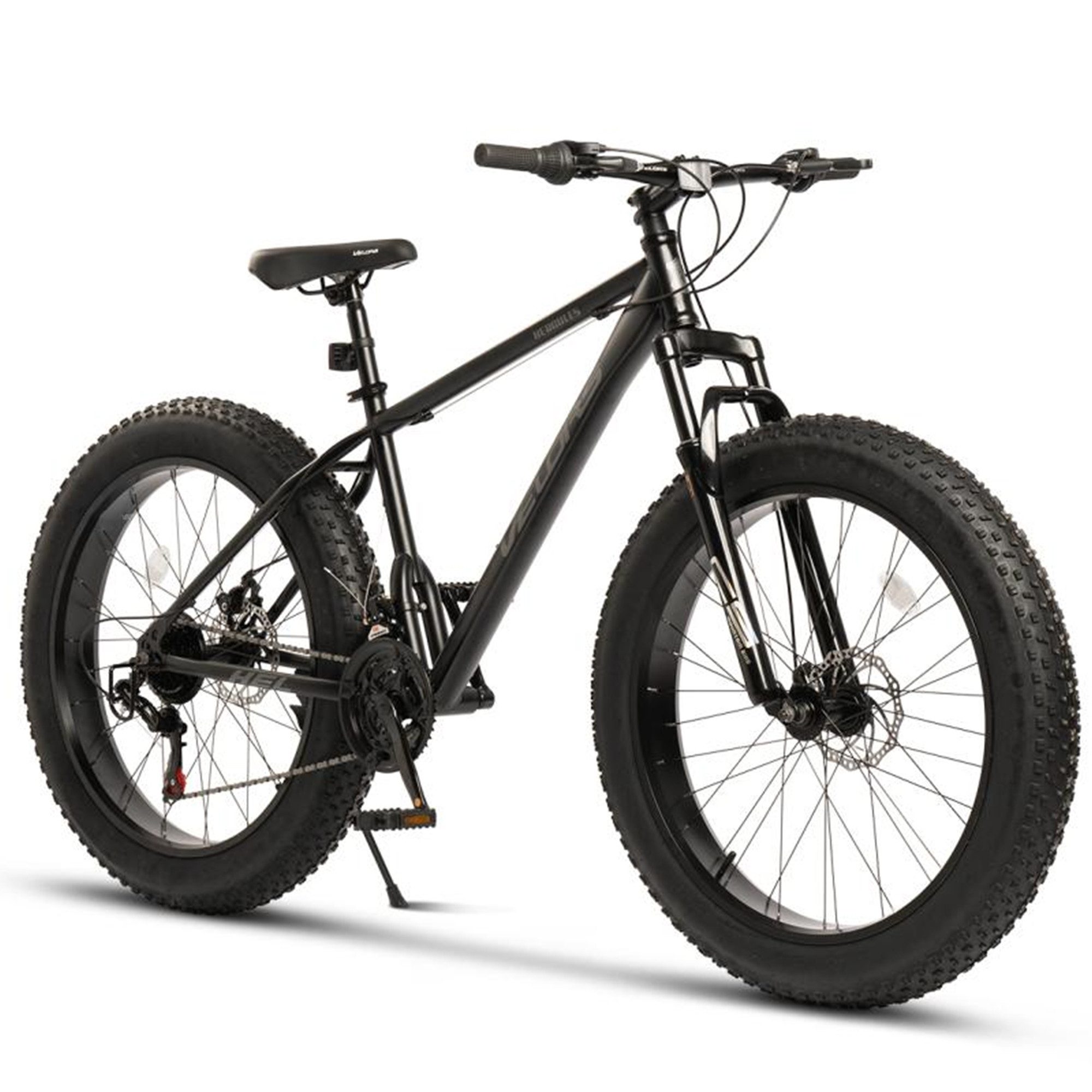 Velors Fatbike 26 Zoll Mountainbike 4,0 Fatbike MTB für Herren Damen, Jungen, 21 Gang Shimano Tourney Schaltwerk, Kettenschaltung, (hochwertiger Rahmen, mechanische Scheibenbremse), Fat Bike Mountainbike