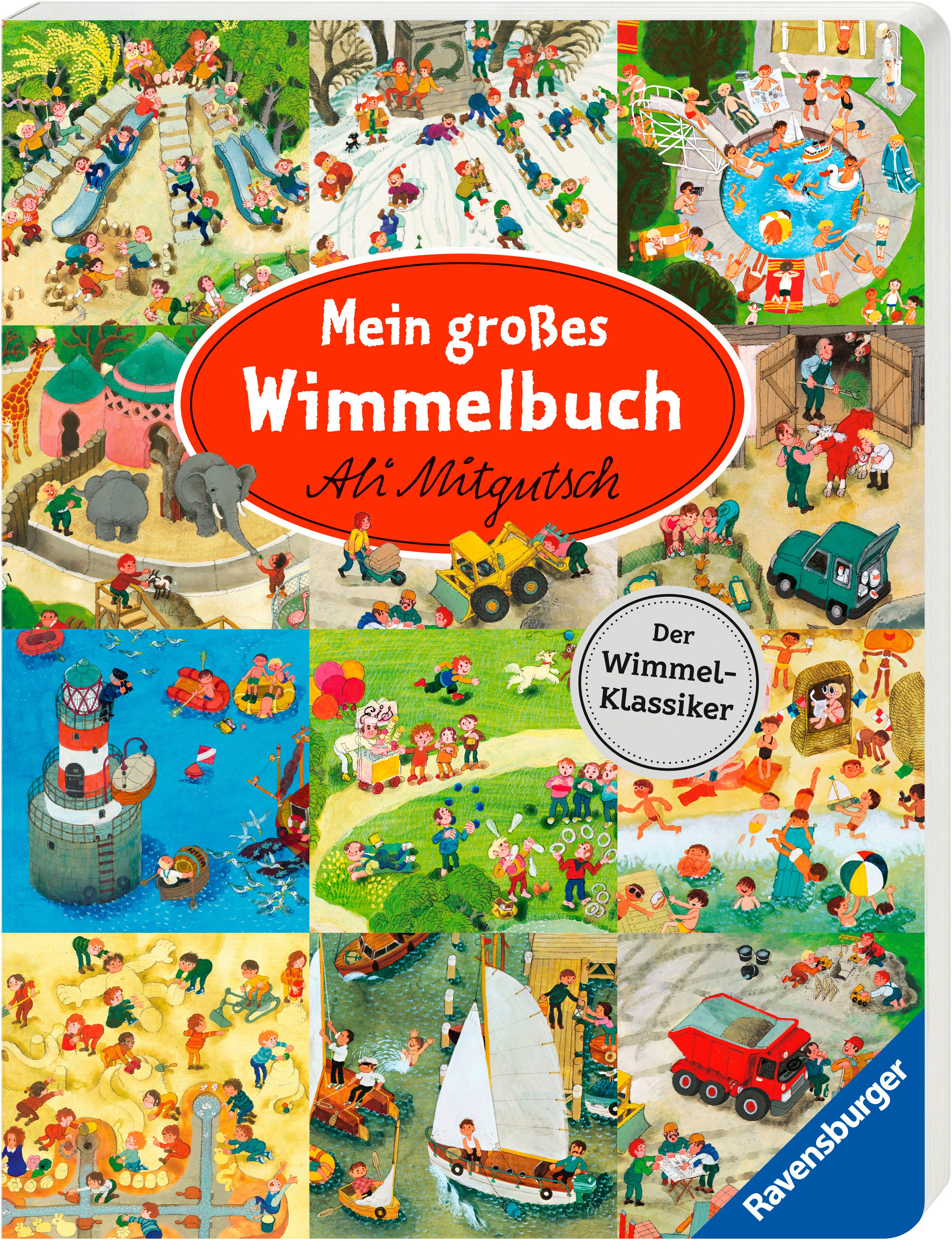 Ravensburger Kinderbuch Pappbilderbuch, Mein großes Wimmelbuch