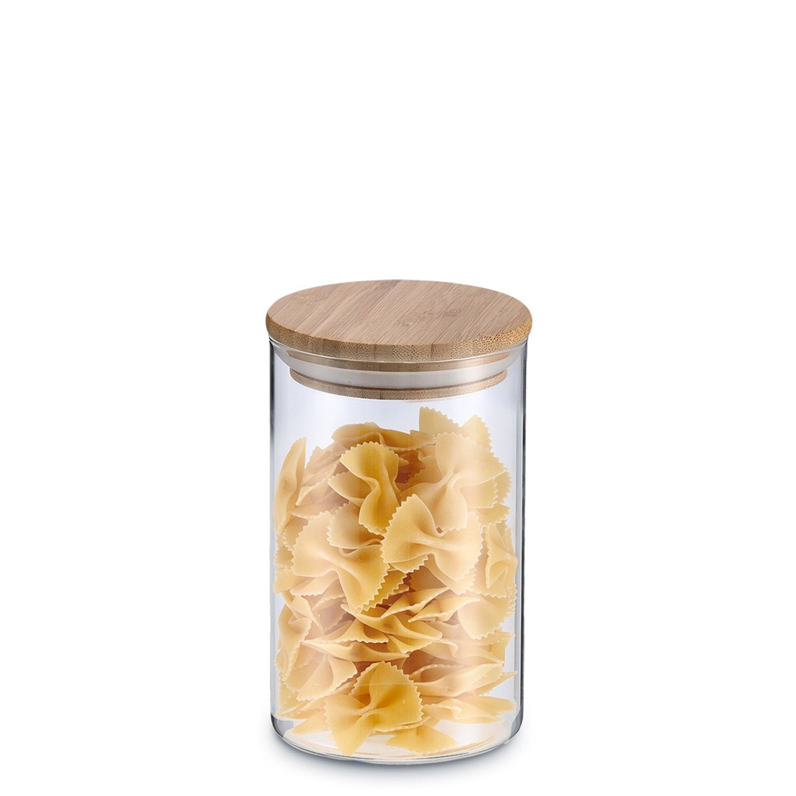 Neuetischkultur Vorratsglas ml, mit 1000 Holz, Bamboo 1-tlg), Vorratsglas Lebensmittelaufbewahrung Deckel (Stück, Glas