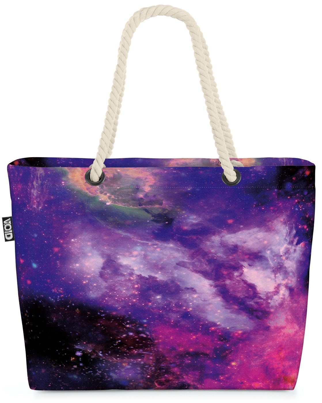 VOID Strandtasche (1-tlg), Weltall Space Shopper Beach Bag Sternzeichen Astro Weltraum lila