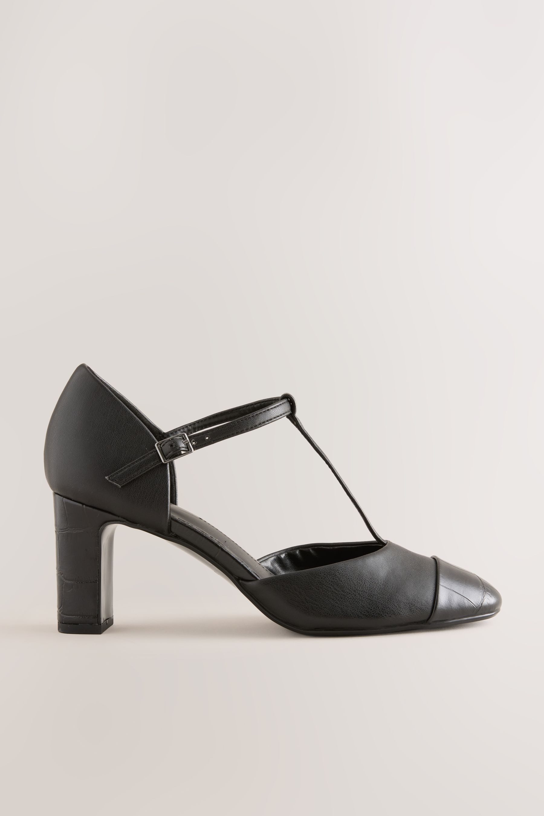 Next Forever Comfort® zweiteilige T-Steg-Absatzschuhe T-Strap Pumps