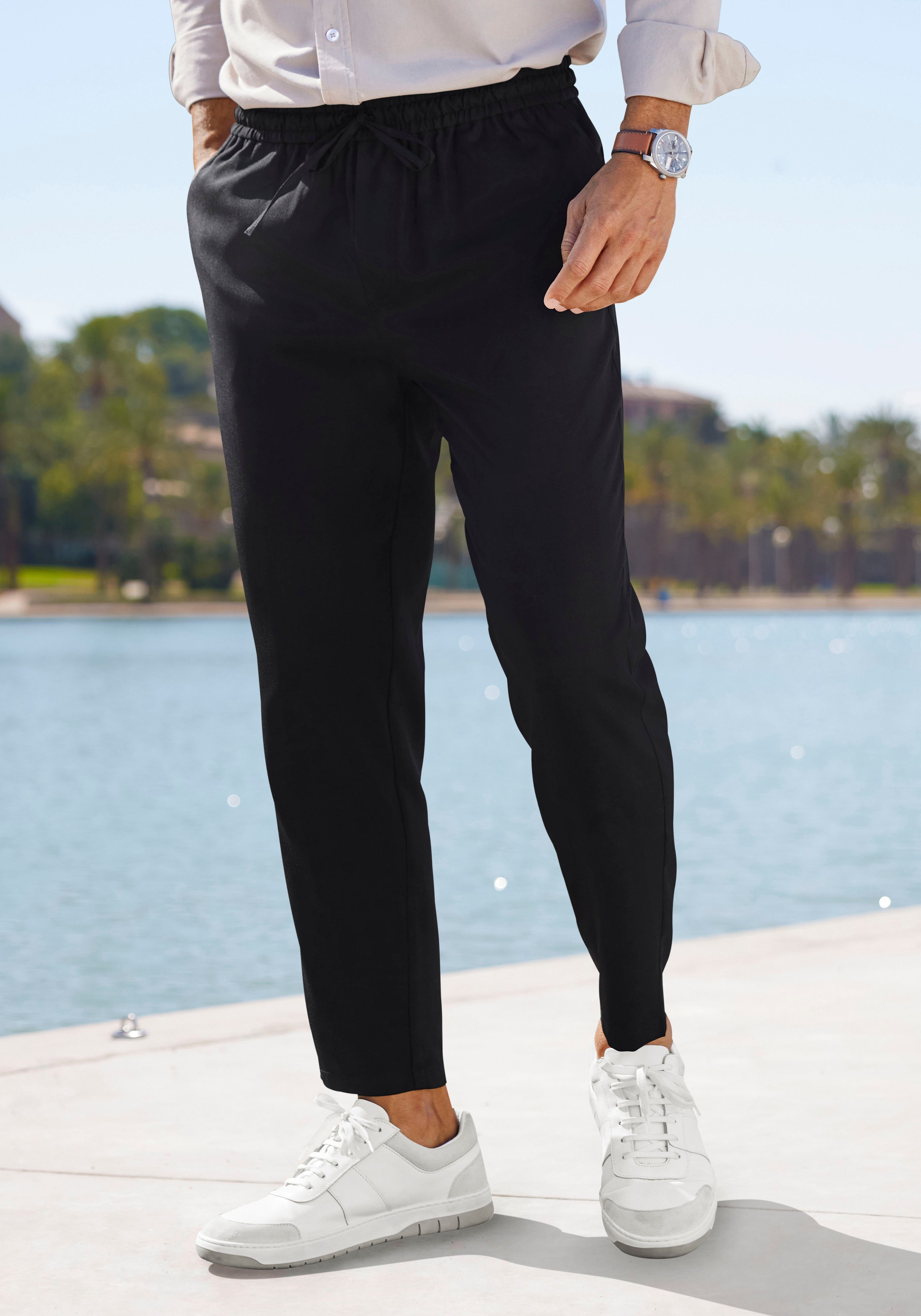 John Devin Jogger Pants Jogg Pants Slim Fit, aus leichter Webqualität