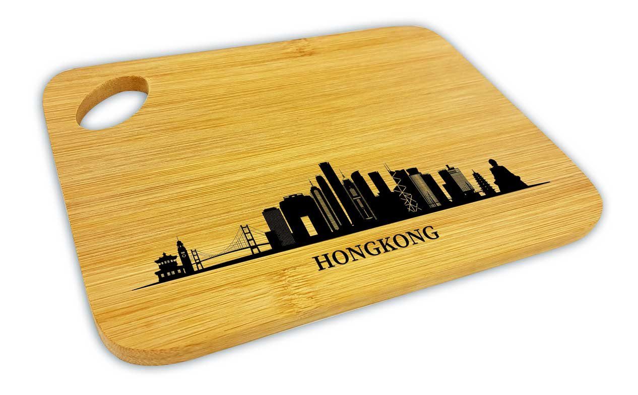 Hongkong, Stadtmeister die Frühstücksbrett Skyline Bambus