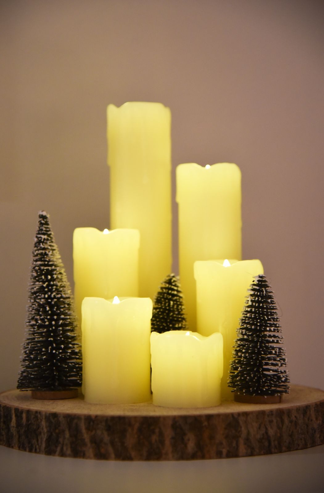 Gravidus LED-Kerze 6 LED Echtwachskerzen flackernd warmweiß Set günstig online kaufen