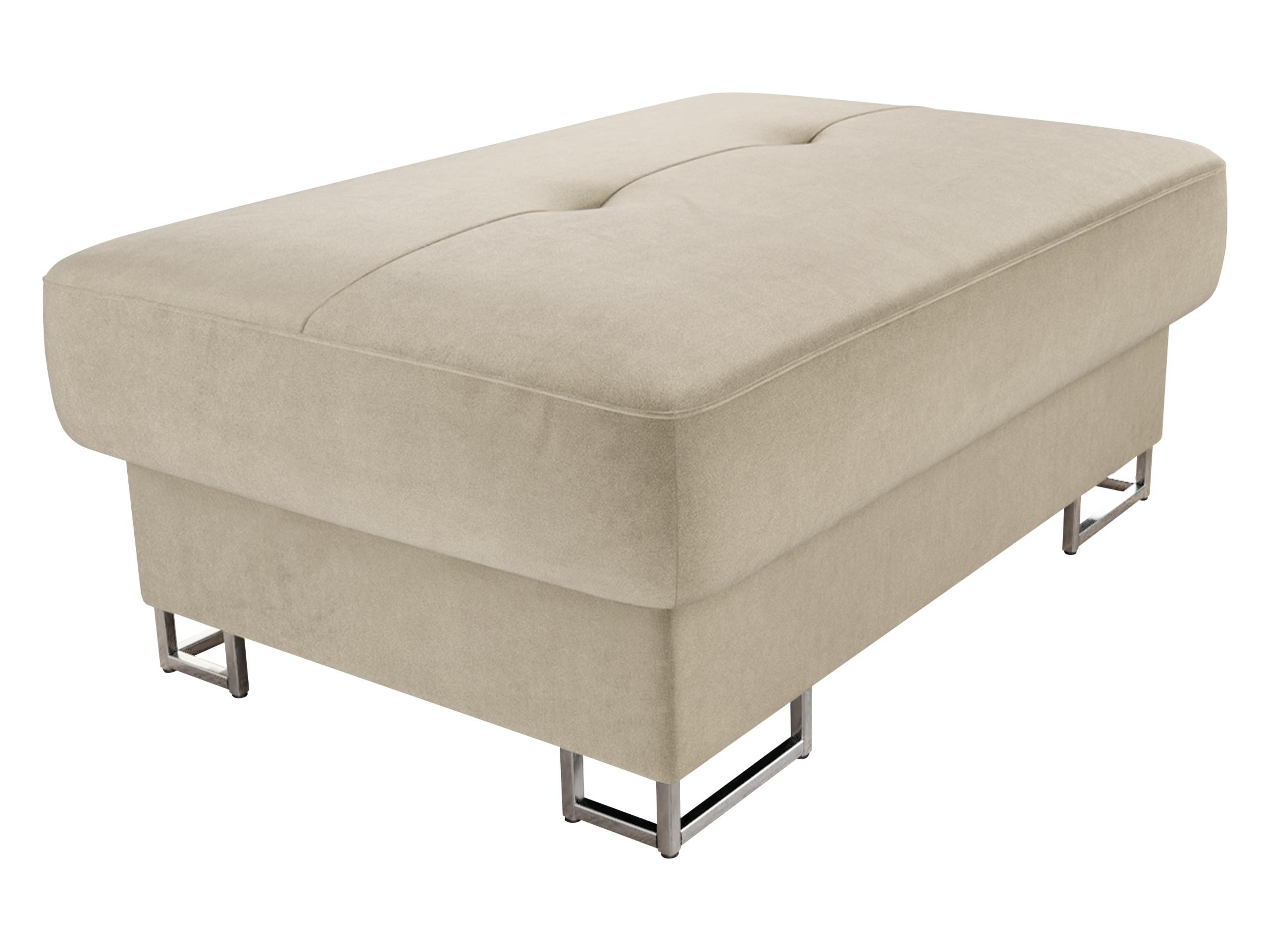 MIRJAN24 Polsterhocker Cotere, Metallfüße in der Farbe Silber (Höhe: 9 cm)