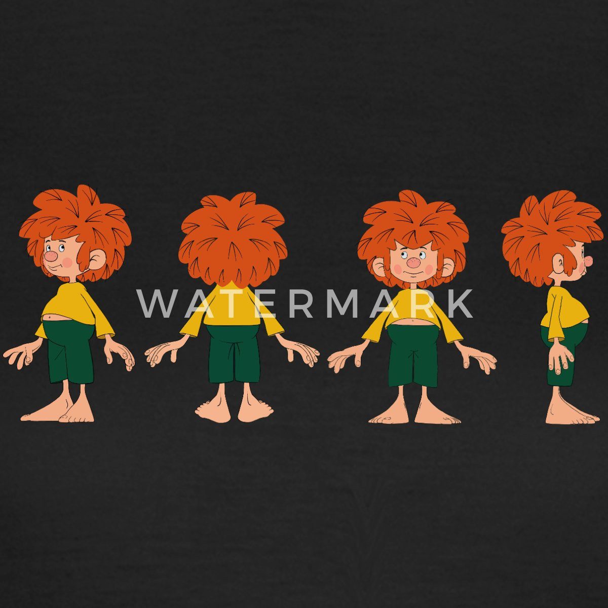 Spreadshirt T-Shirt Pumuckl Aus Verschiedenen Blickwinkeln Frauen T-Shirt ( günstig online kaufen
