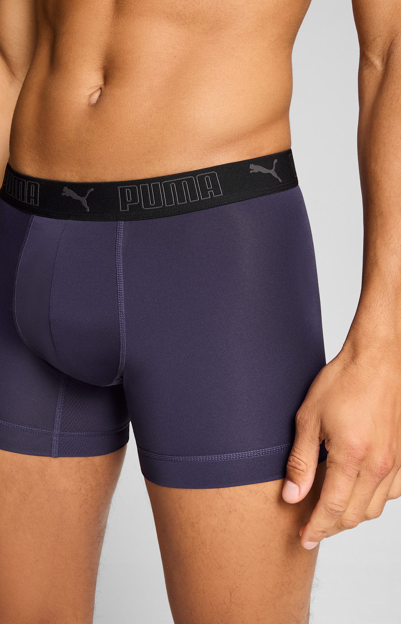 PUMA Boxershorts PUMA MEN SPORT MICROFIBER BOXERS 2P (2er Pack) mit Logo-Bund