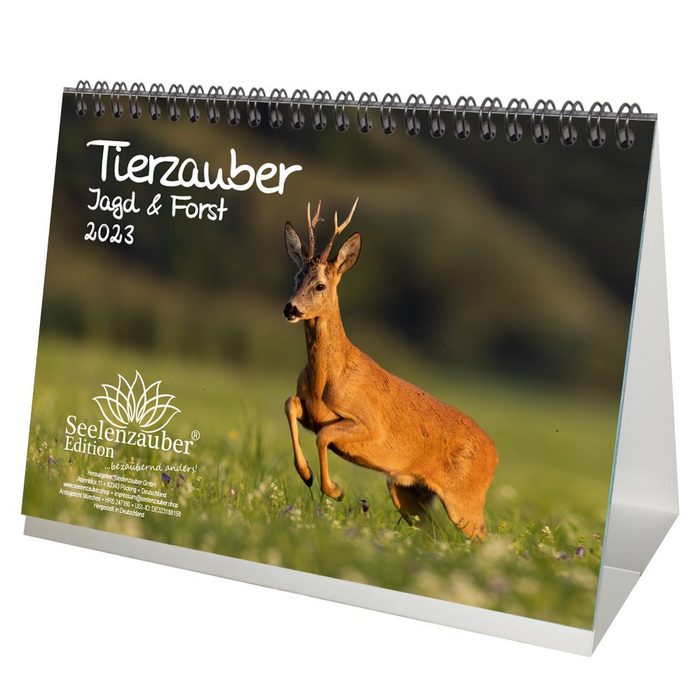 Seelenzauber Tischkalender Tierzauber Jagd & Forst DIN A5 Tischkalender für 2023 - Seelenzauber