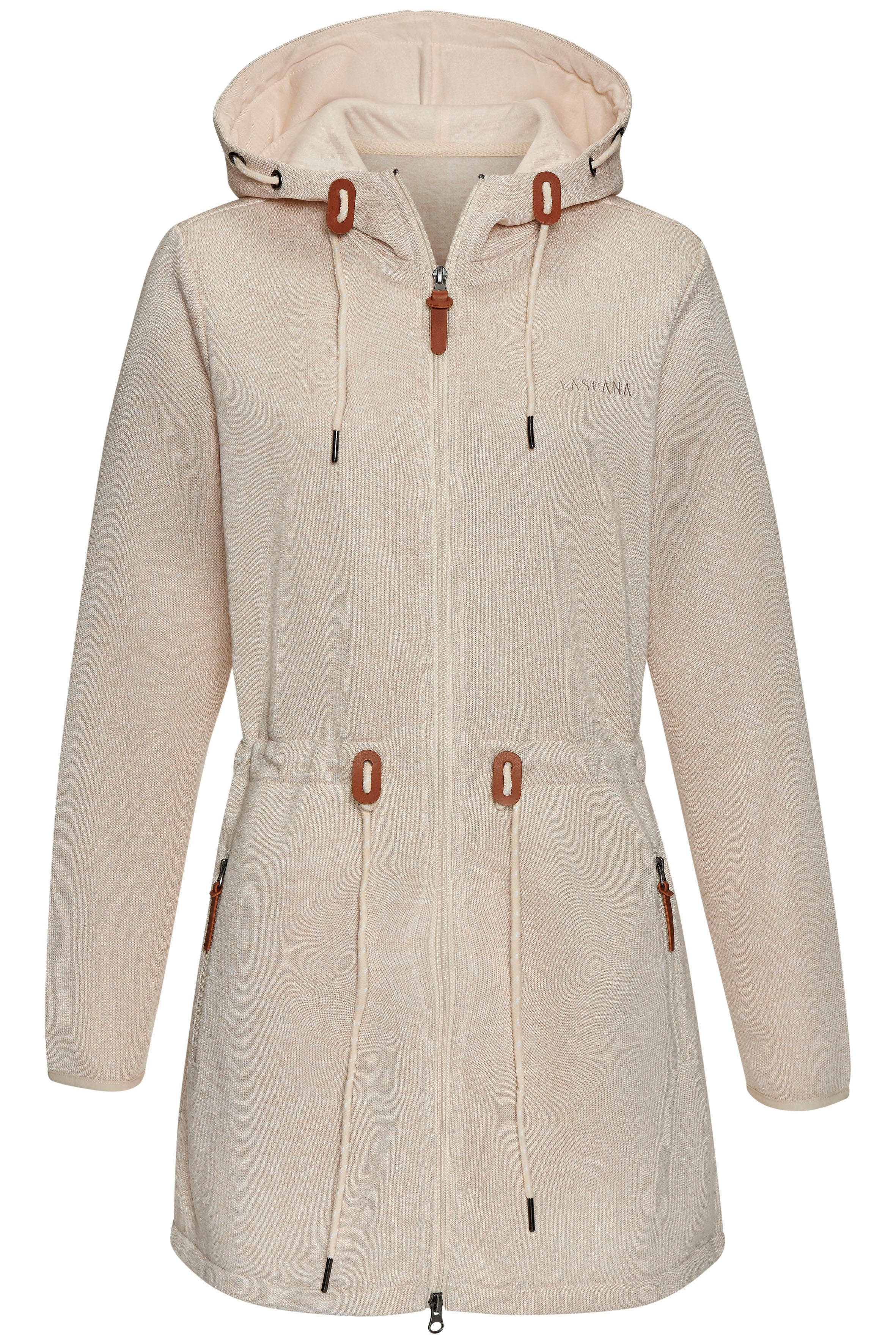 LASCANA Fleecejacke mit Kapuze günstig online kaufen