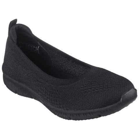 Skechers BE-COOL- Ballerina Slipper, Schlupfschuh, Slip-On Sneaker mit gepolstertem Fersenschaft