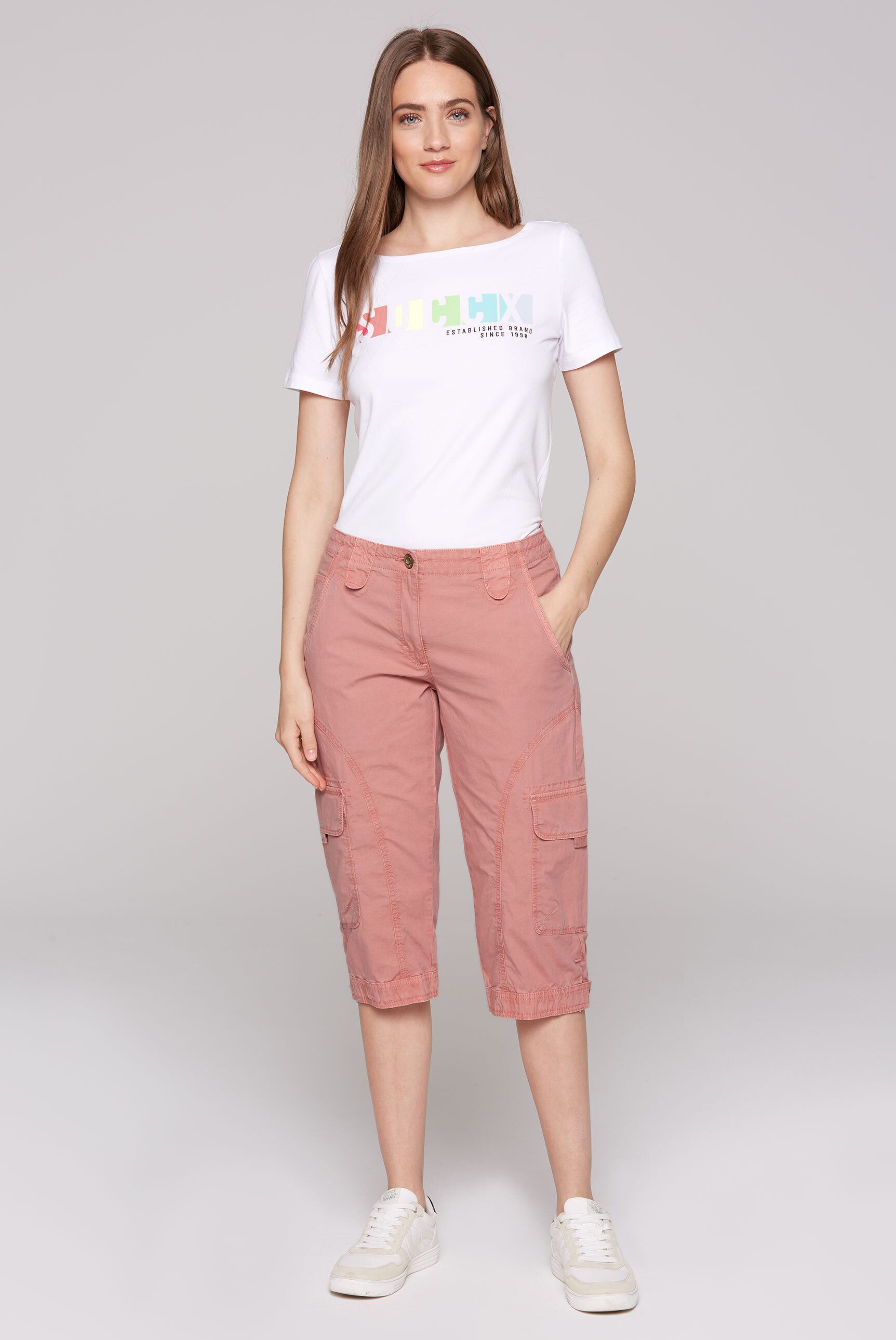 SOCCX Shorts mit aufgesetzten Taschen vorne