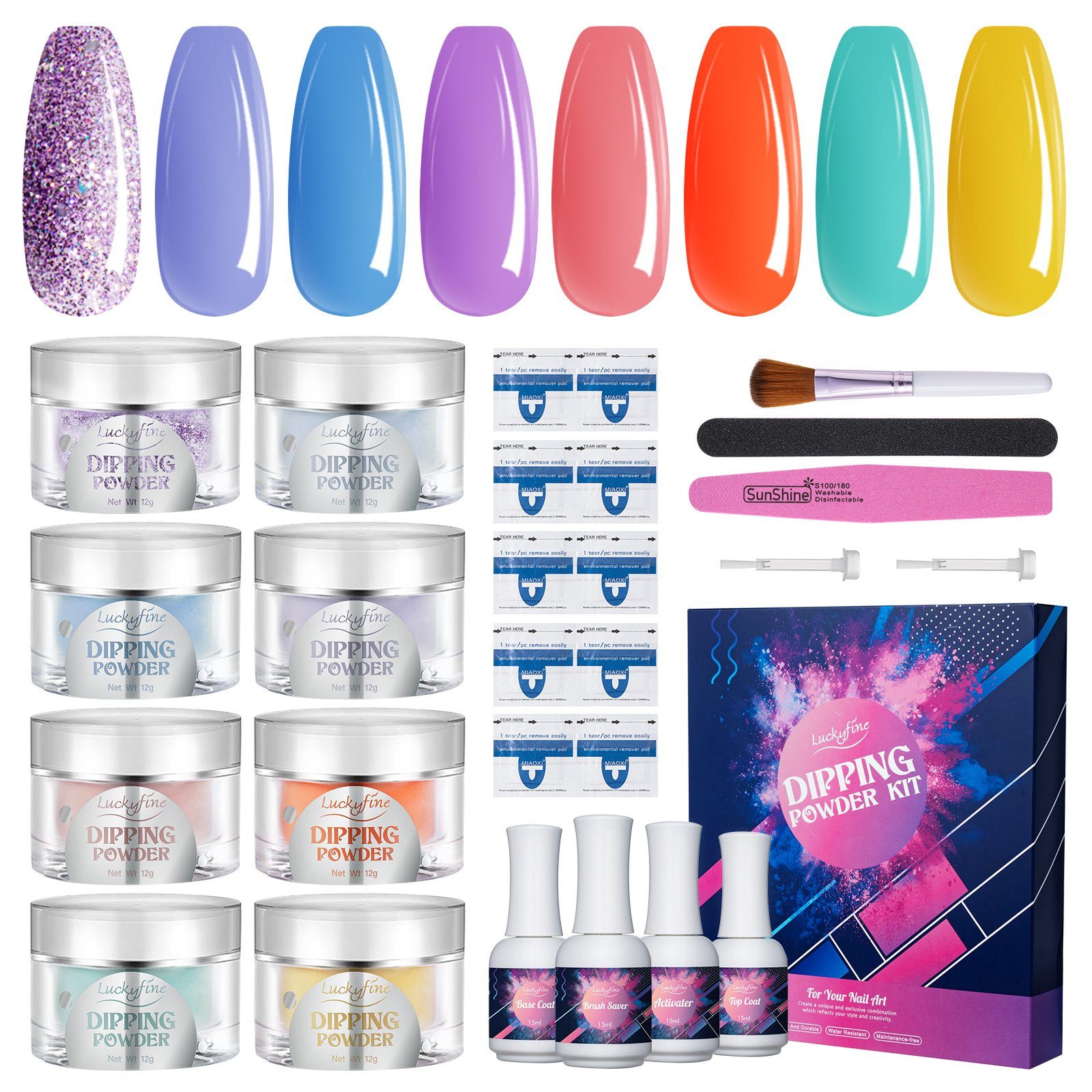 Nagellack-Set Perfektes Nageldesign: Tauchpulver-Kit für zu Hause