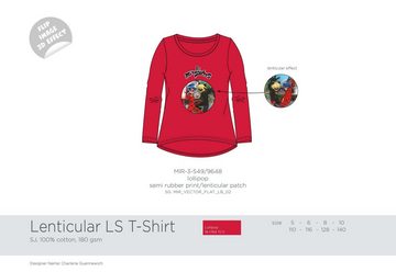 Miraculous - Ladybug Langarmshirt MIRACULLUS LADYBUG LANGARM T-SHIRT MÄDCHEN GR.110 116 128 FÜR 5 6 8 JAHRE MIT 3D DRUCK