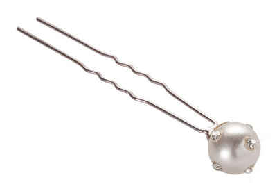 Kosmetex Haargummi Haarnadel mit großer Perle und Strass, Haar-Styling-Accessoires
