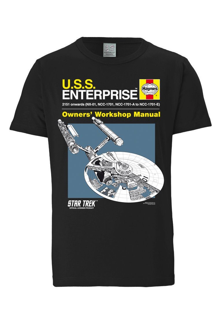 Frontdruck T-Shirt - tollem Haynes mit LOGOSHIRT Manual Star Trek
