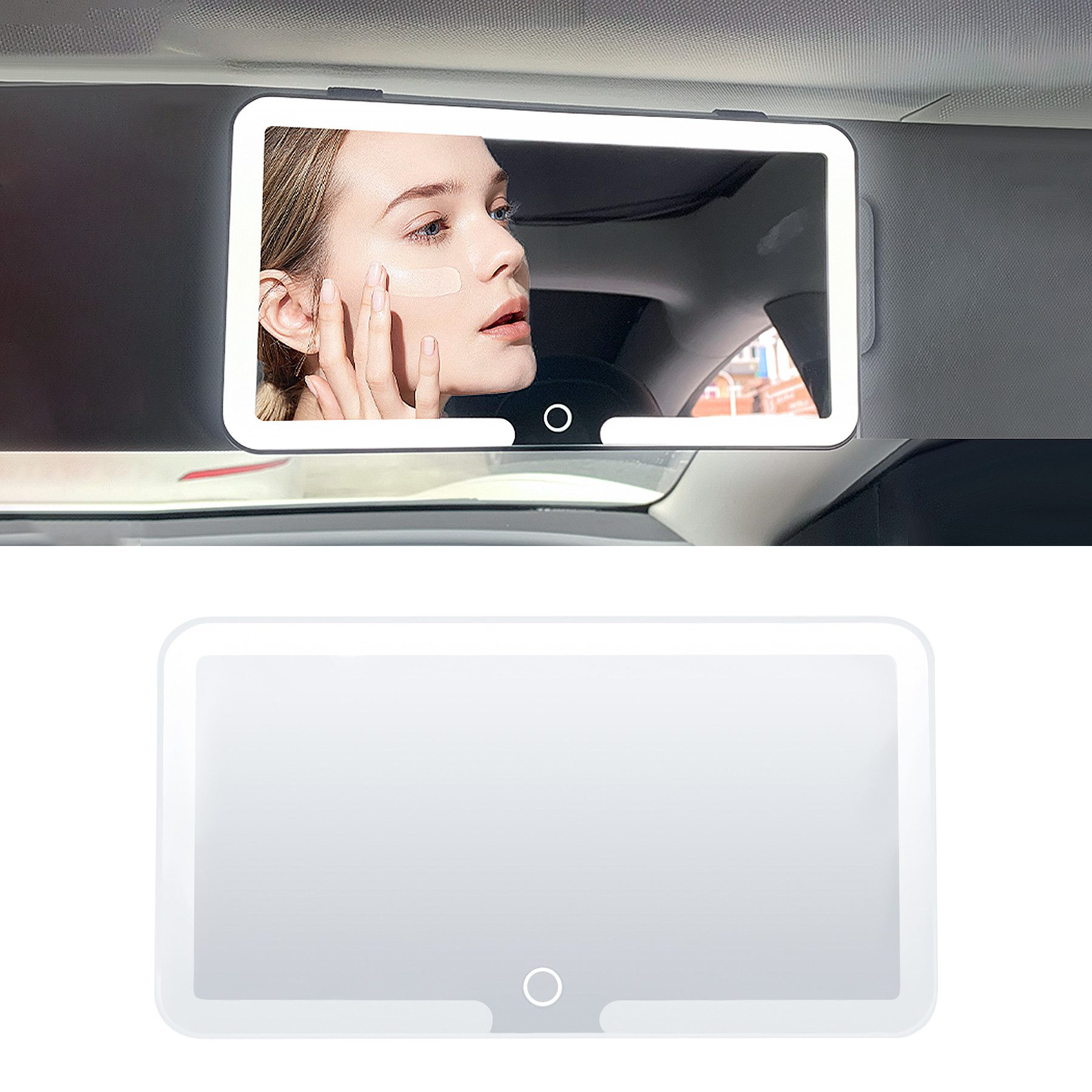 Senmudi Schminkspiegel Auto LED Kosmetikspiegel für Sonnenblende (3 Lichtmo günstig online kaufen