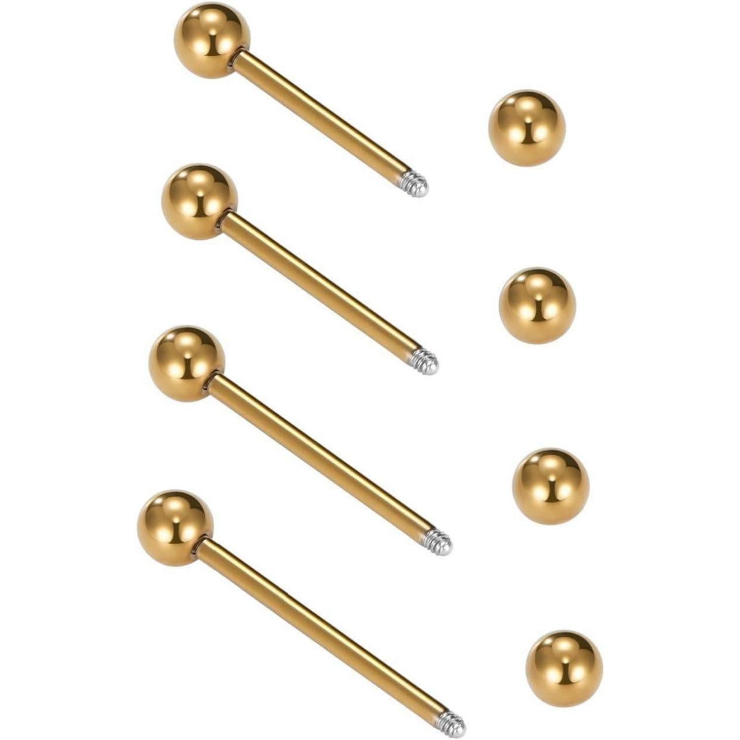 LuxusKollektion Piercing-Set Zungenpiercing 8stk 14G Chirurgenstahl 14mm 16 günstig online kaufen