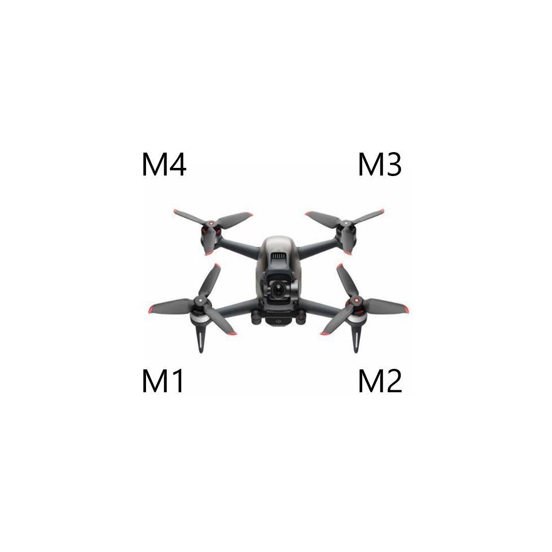 DJI FPV - Motor Arm hinten links M3 Zubehör Drohne