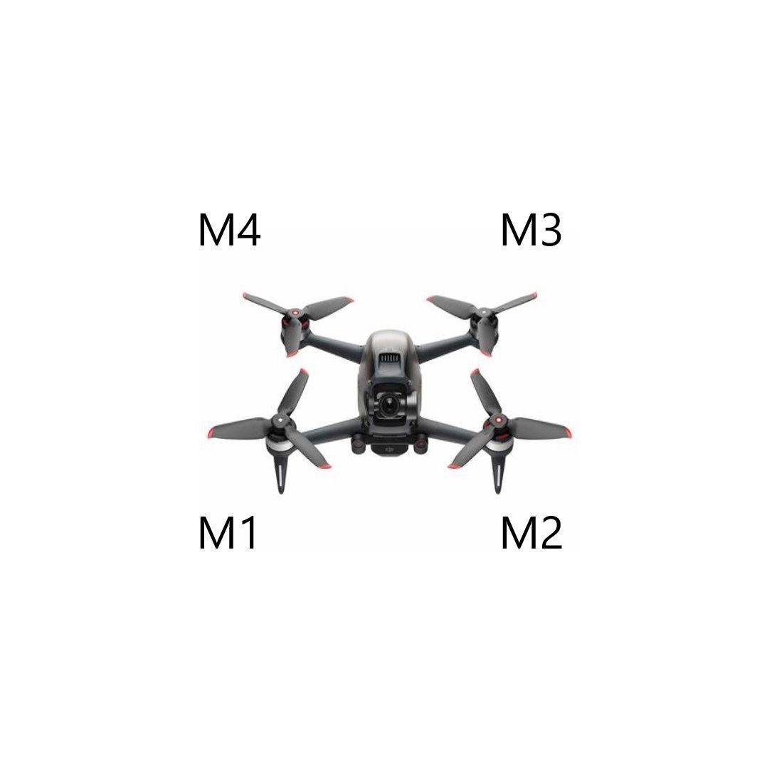 links DJI Drohne Zubehör - hinten DJI FPV Motor Arm M3