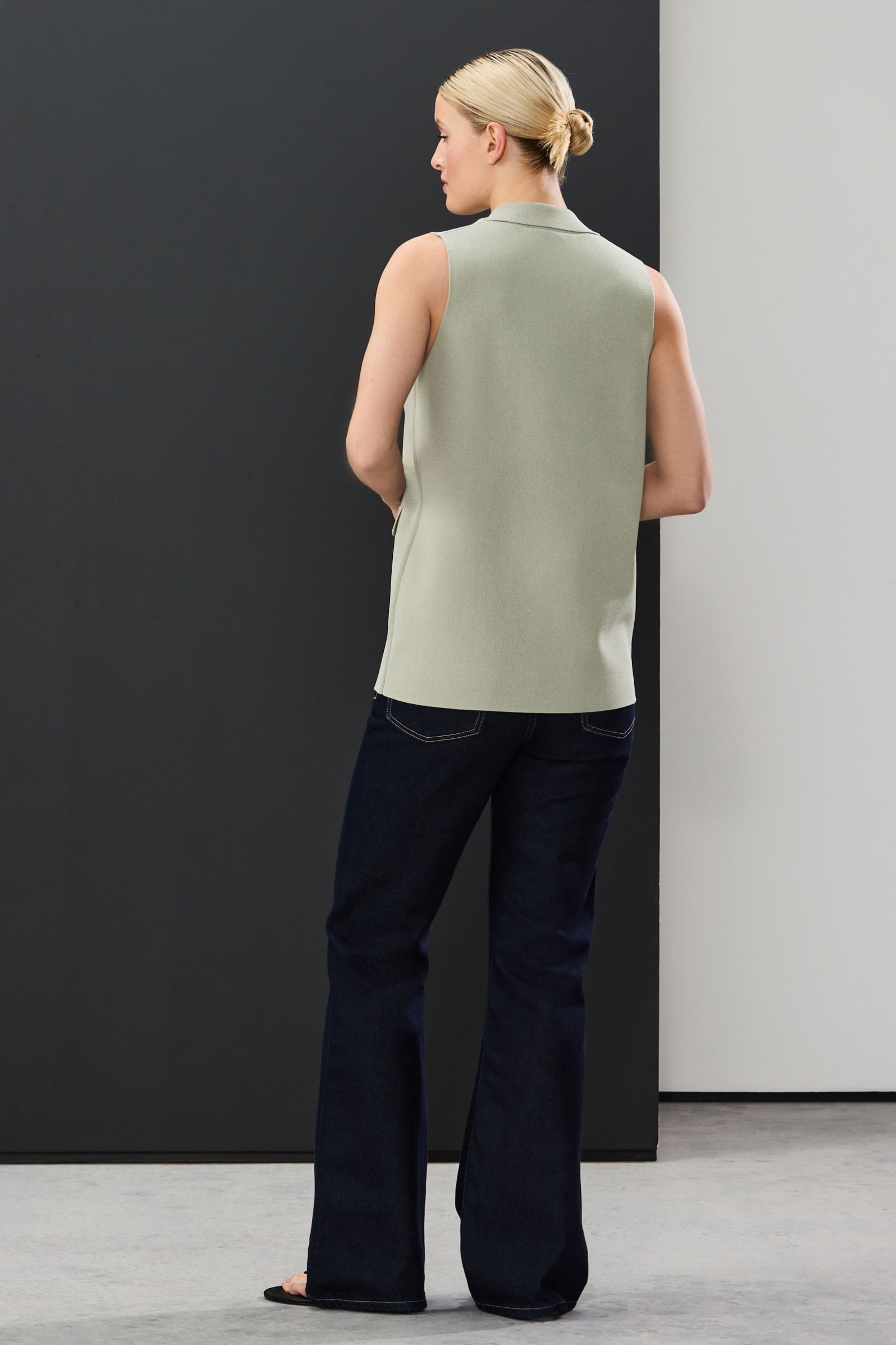 Next Anzugweste Edler gestrickter Westen-Blazer mit Ziertaschen (1-tlg) günstig online kaufen