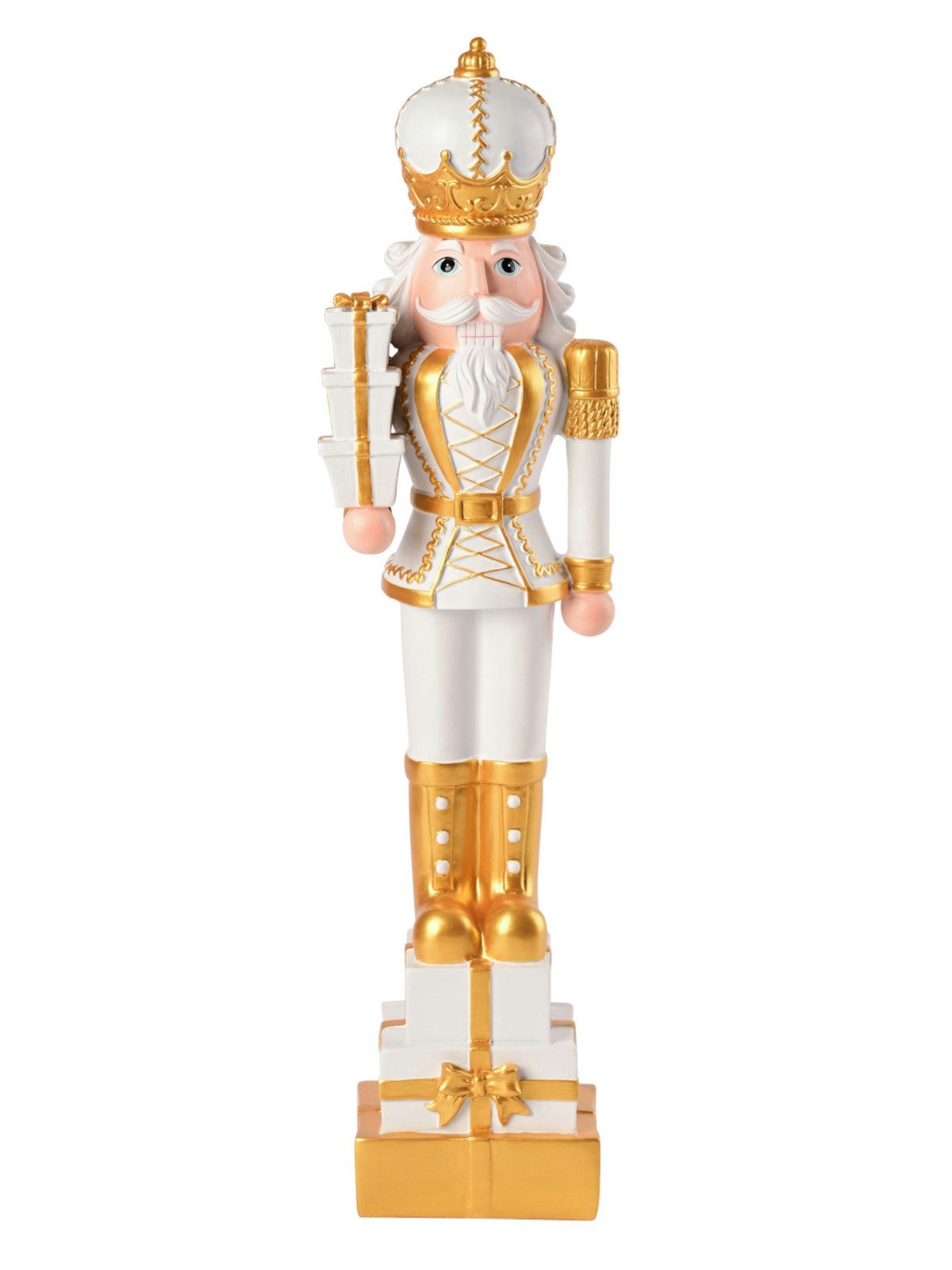 Giftcompany Weihnachtsfigur Noce Nussknacker weiß/gold 51cm