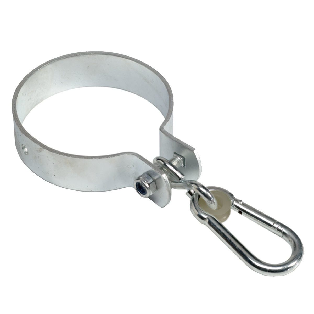 Gartenwelt Riegelsberger Schaukelhaken Schaukelschelle Ø 120 mm mit Karabiner für Rundholz Ø 12 cm