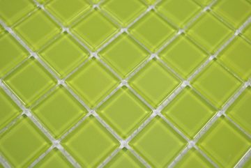 Mosani Mosaikfliesen Mosaikfliese Glasmosaik gelb grün Schwimmbadmosaik Poolmosaik