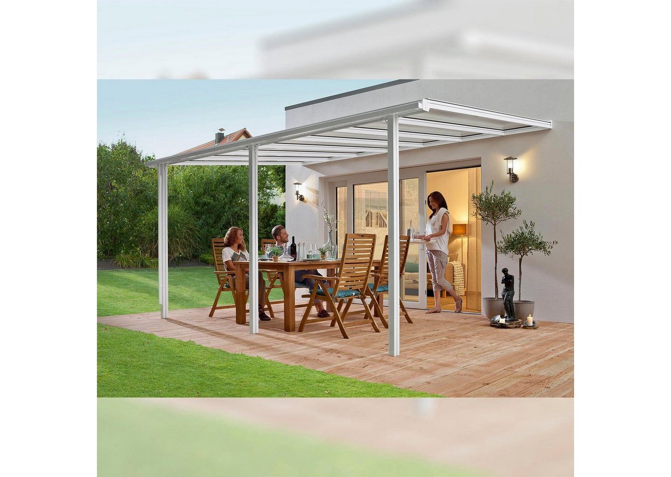 Thumbnail - Beckmann Terrassendach TREND Gr. 4, BxT: 435x300 cm, Bedachung Doppelstegplatten