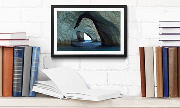 WandbilderXXL Bild mit Rahmen Blue Caves, Landschaft, Wandbild, in 4 Größen erhältlich