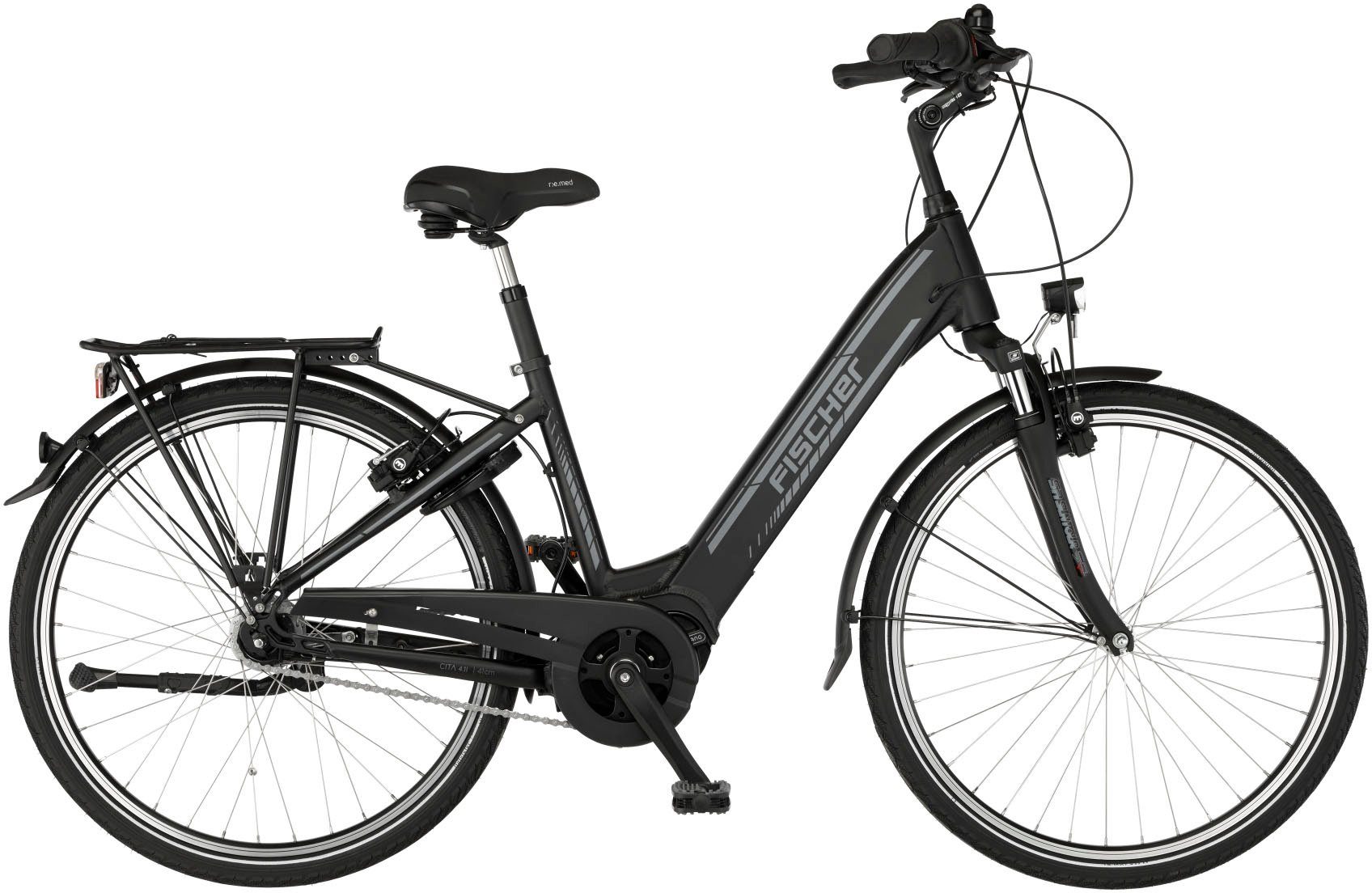 FISCHER Fahrrad E-Bike Nexus (mit Akku, 4.1i, Mittelmotor, Wh 504 Gang Shimano CITA Nabenschaltung, Rahmenschloss) 7 Schaltwerk