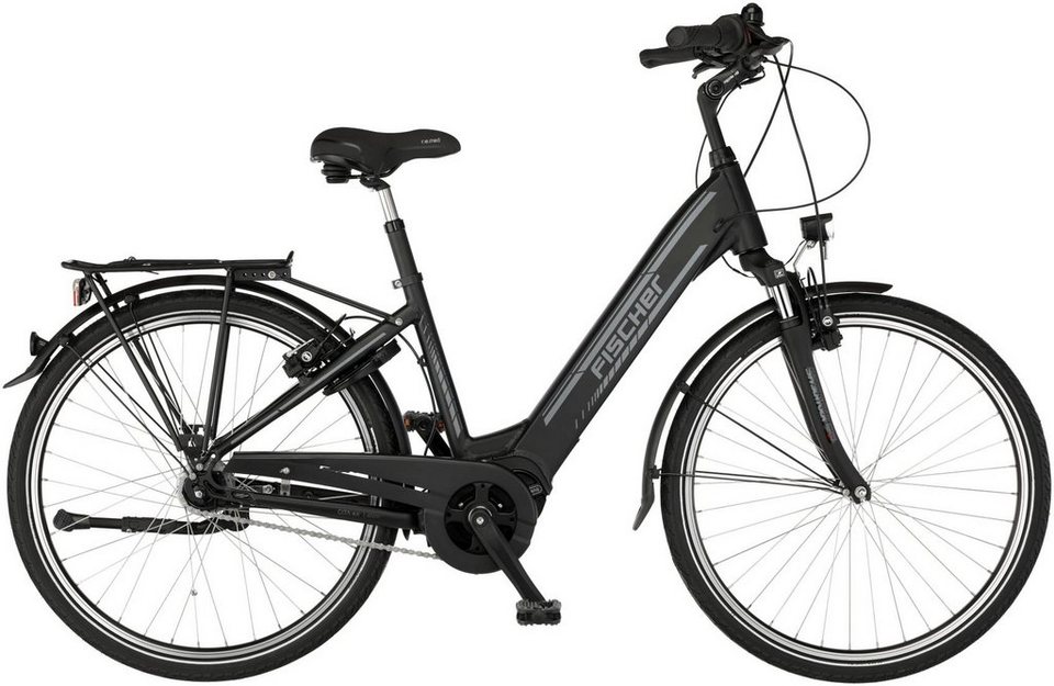 FISCHER Fahrrad E-Bike CITA 4.1i, 7 Gang Shimano Nexus Schaltwerk,  Nabenschaltung, Mittelmotor, 504 Wh Akku, (mit Rahmenschloss)