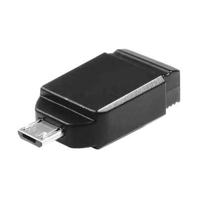 Verbatim »Nano« USB-Stick (Lesegeschwindigkeit 10 MB/s, mit Micro USB-Adapter)