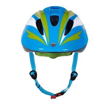 FORCE Fahrradhelm Helm blau FORCE FUN STRIPES olivgrün-weiss GR.S