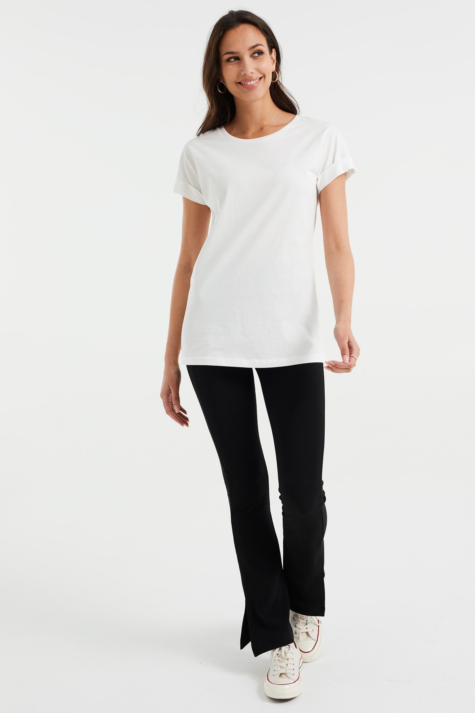 Fashion T-Shirt Weiß WE (1-tlg)