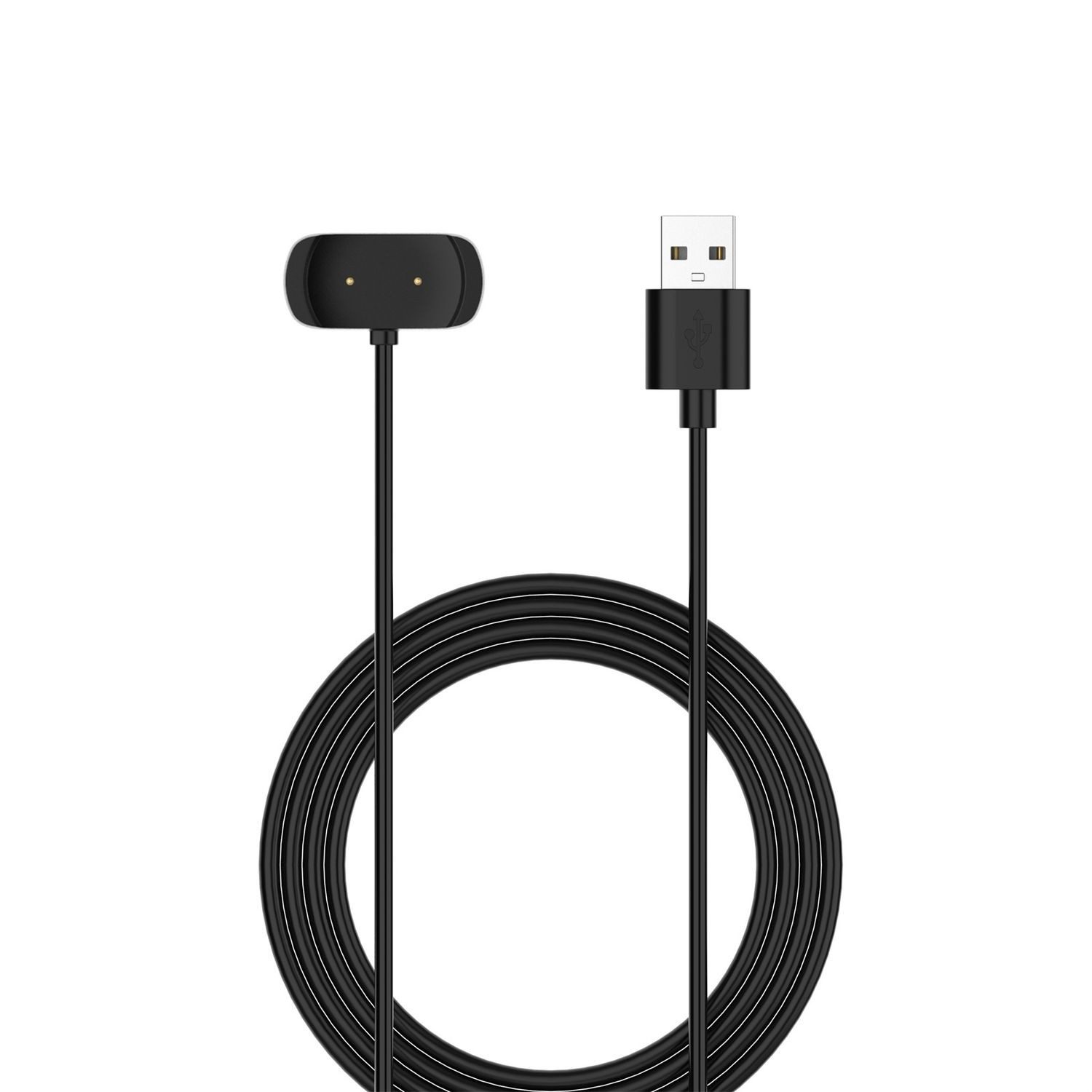 Wigento Für Amazfit Active USB Port 1 Meter Watch Charging Ladekabel Schwarz Stromadapter