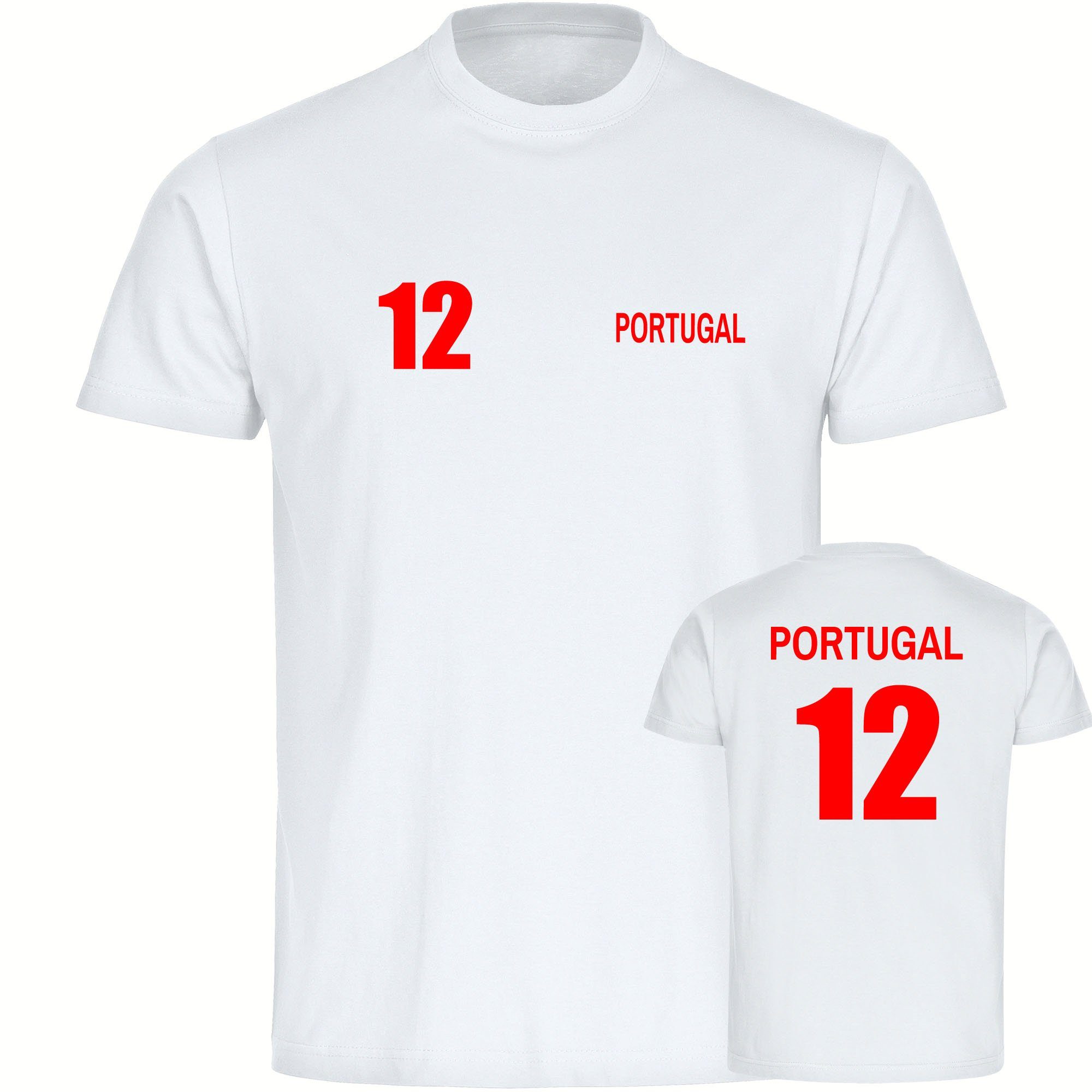 multifanshop T-Shirt Herren Portugal - Trikot 12 - Männer