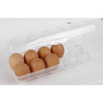 Koopman Vorratsdose 15 Stück Eierdosen für je 12 Eier Set Hühnereier Box aufbewahren mit D, Kunststoff