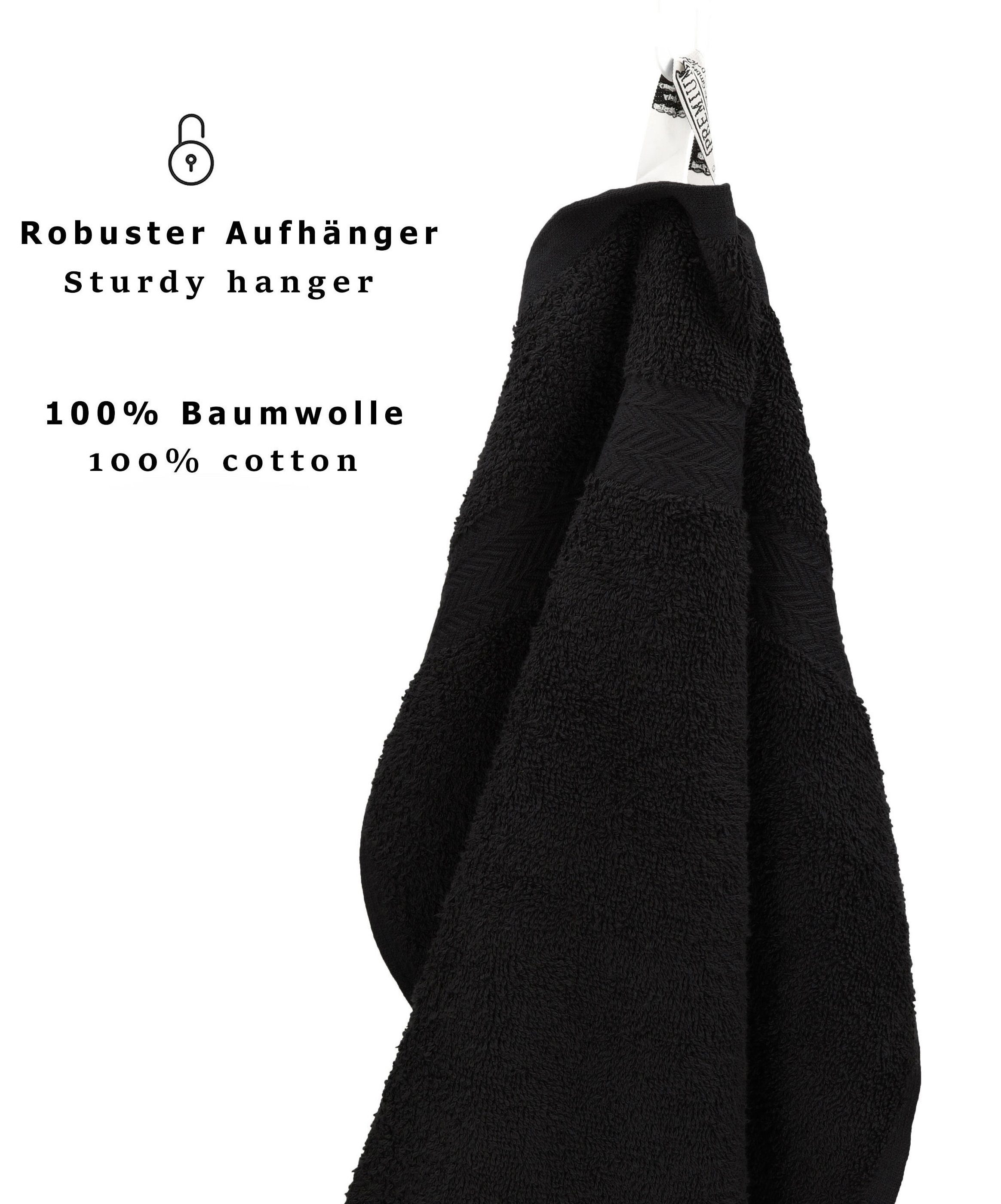 Betz Gästehandtücher 20 Stück Gästetuch-Set Premium 30x50 cm Farbe schwarz, 100% Baumwolle (Set)