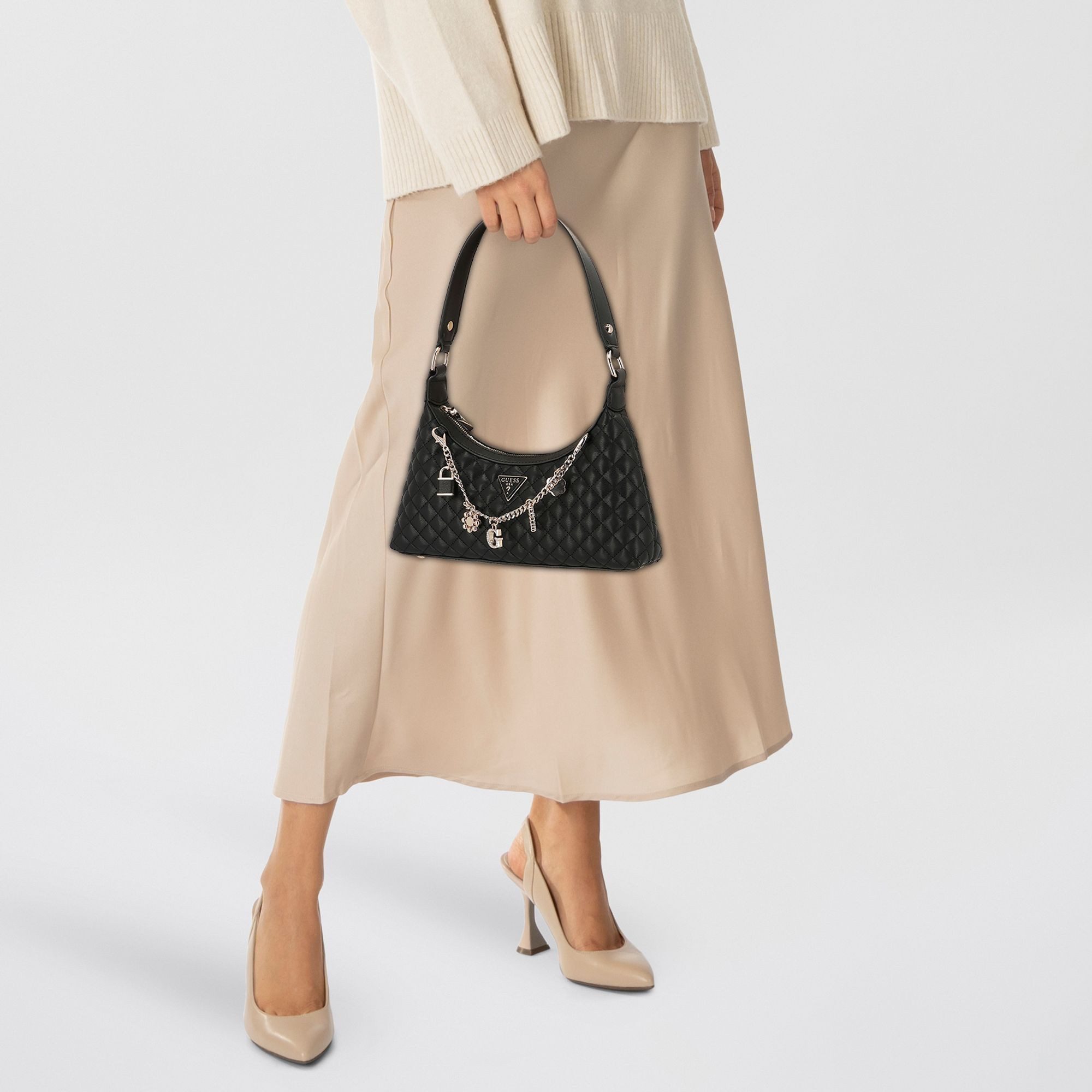 Guess Schultertasche Everlee, Polyurethan günstig online kaufen