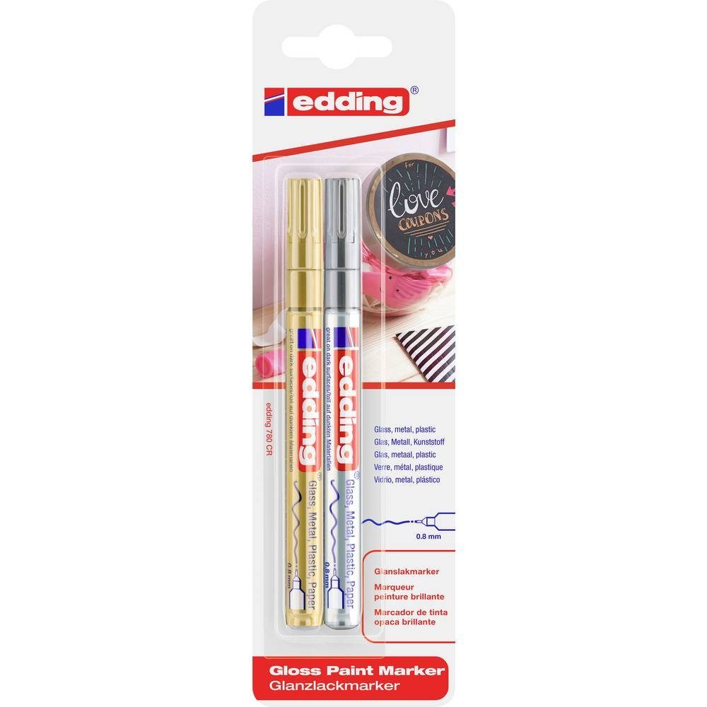 edding Lackmarker 780 Glanzlackmarker 2er-Blister sortiert