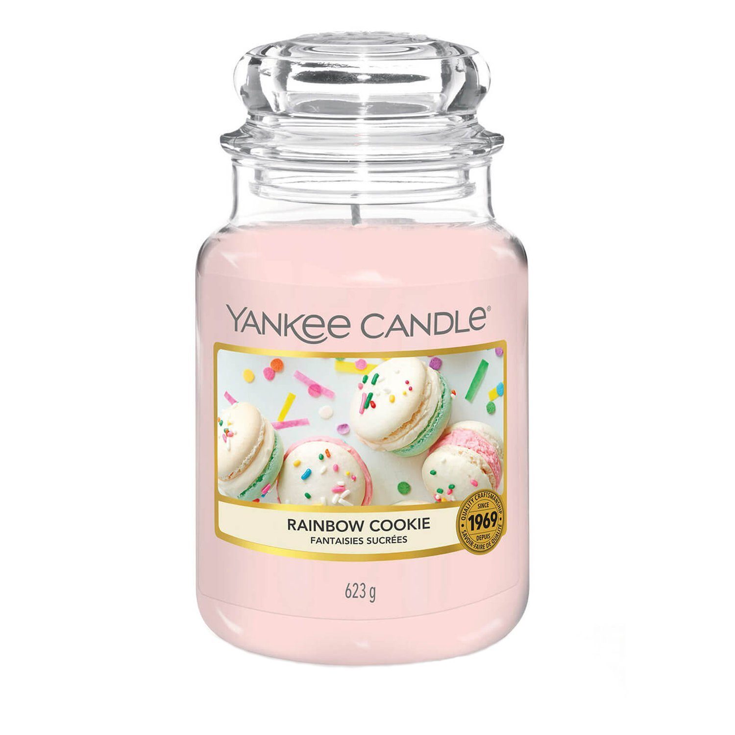 Yankee Candle Duftkerze Yankee Candle Rainbow Cookie-Duftkerze 623 g (Eine Kerze im Glas)