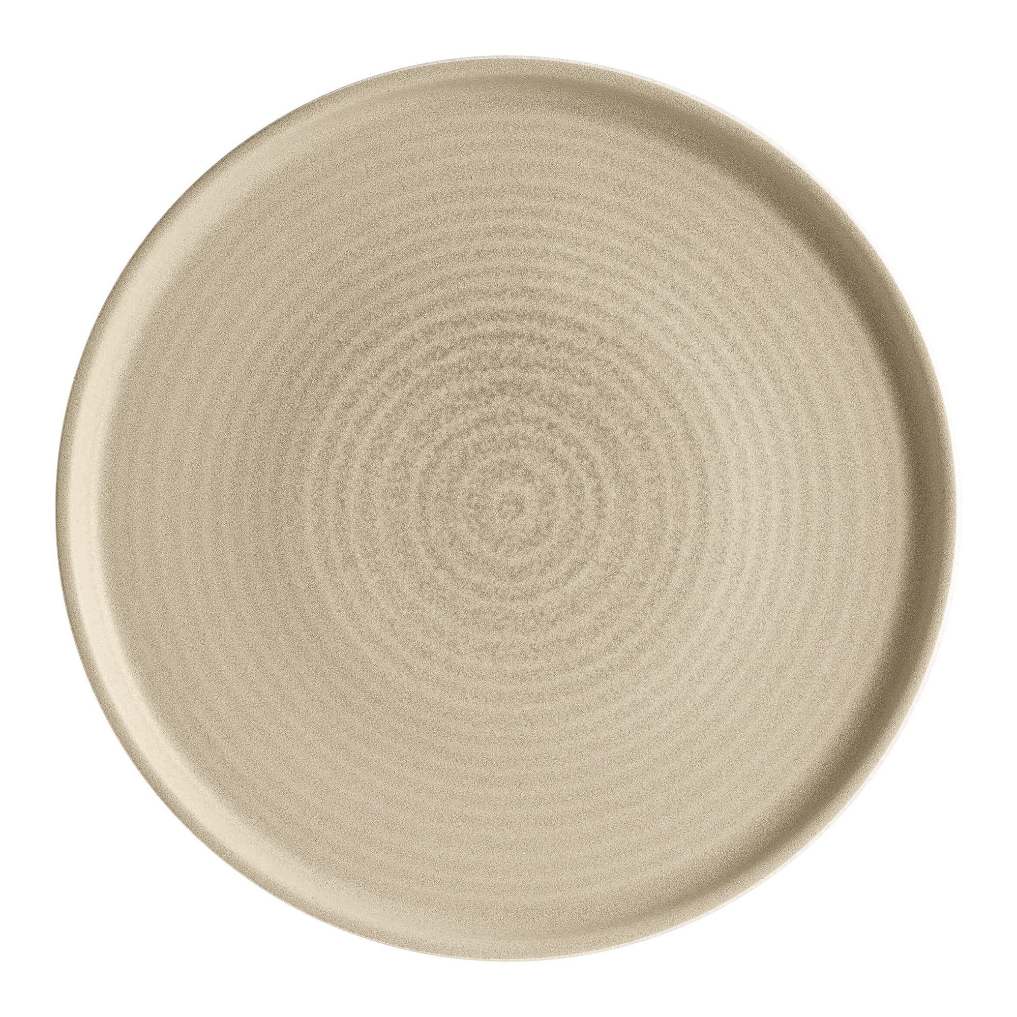 Table Roc Тарелки-Set 6x Mirage Ripple flach Ø 26 cm, Robustes Porzellan, Beige (6-tlg), Porzellan, hochwertigem Porzellan, Spülmaschinen- & mikrowellengeeignet