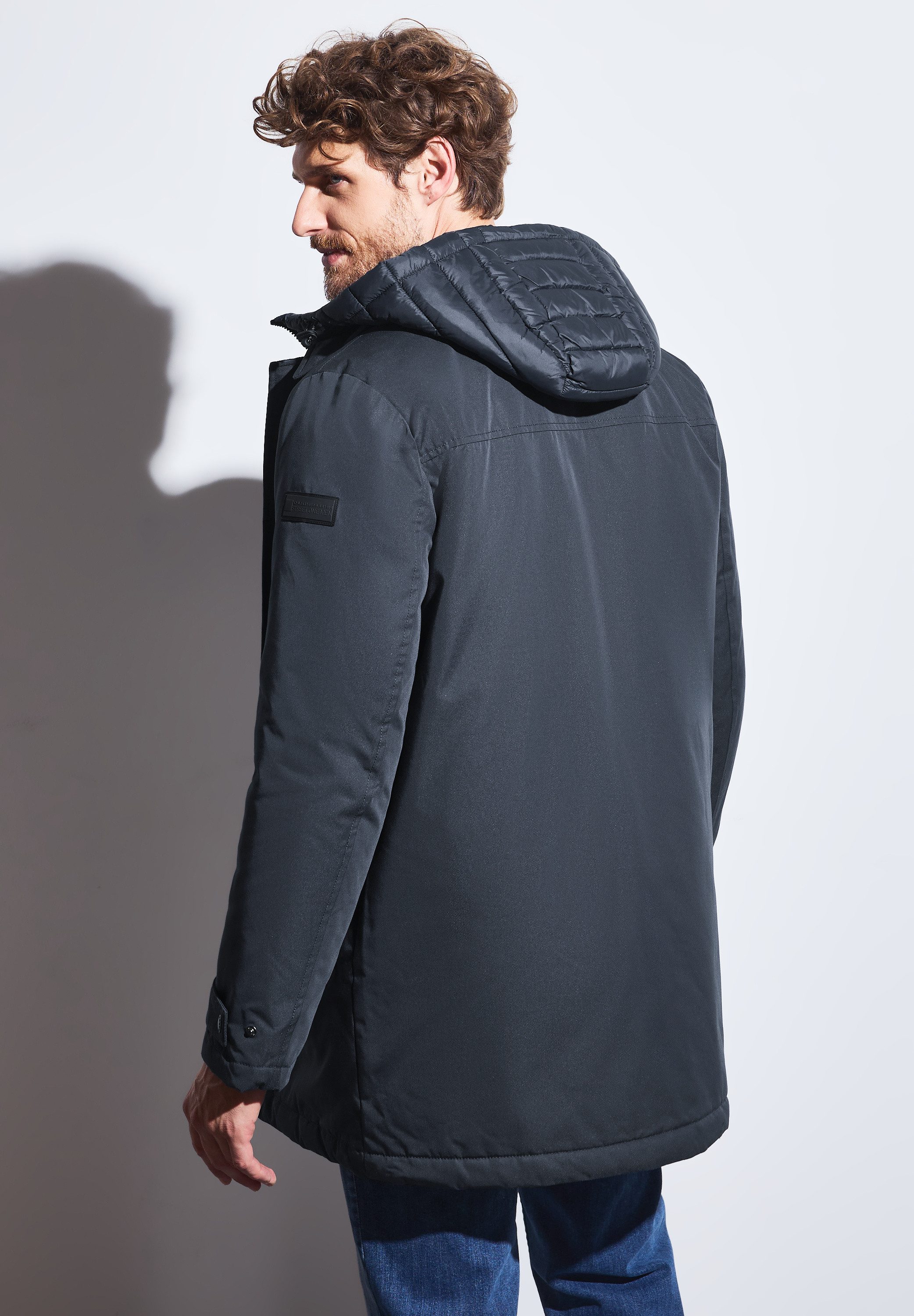 STREET ONE MEN Winterjacke mit Kapuze