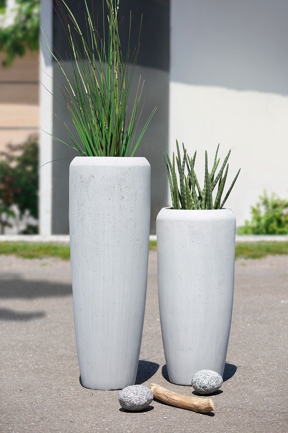 cm 75 Tischvase Vase Dekovase betongrau dekorative Vase mit Dekoartikel herausnehmbare, (BxHxL) Creasto Dekovase Bigio Dekovase GILDE