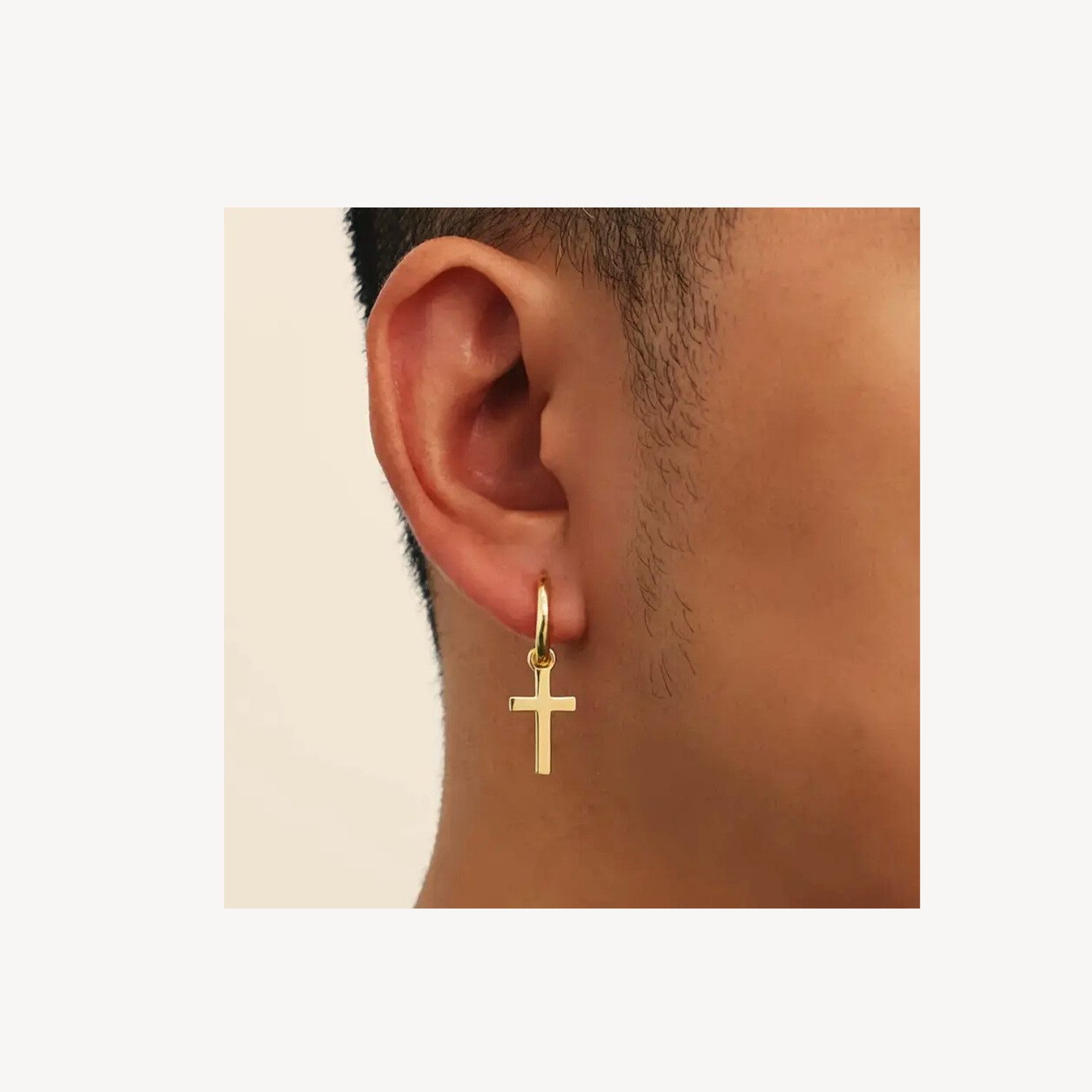 XCOAST Ohrhänger-Set XCOAST Ohrring Unisex Edelstahl Gold Kreuz (2-tlg), Valentinstag Geschenk