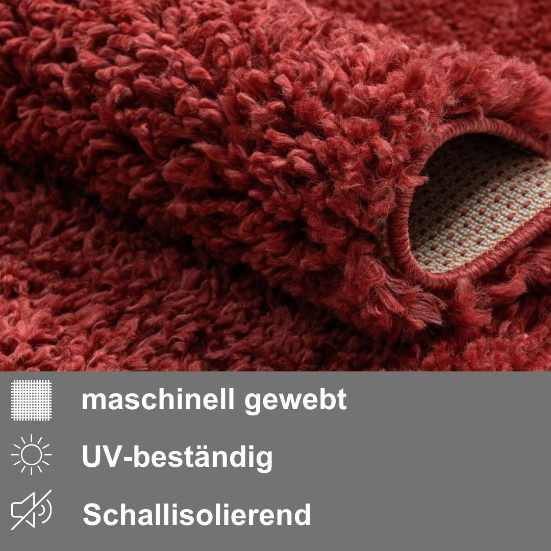 Myflair Möbel & Accessoires Hochflor-Läufer My Shaggy, rechteckig, Höhe: 37 mm, Shaggy, Uni Farben, leicht glänzend, Microfaser, extra flauschig