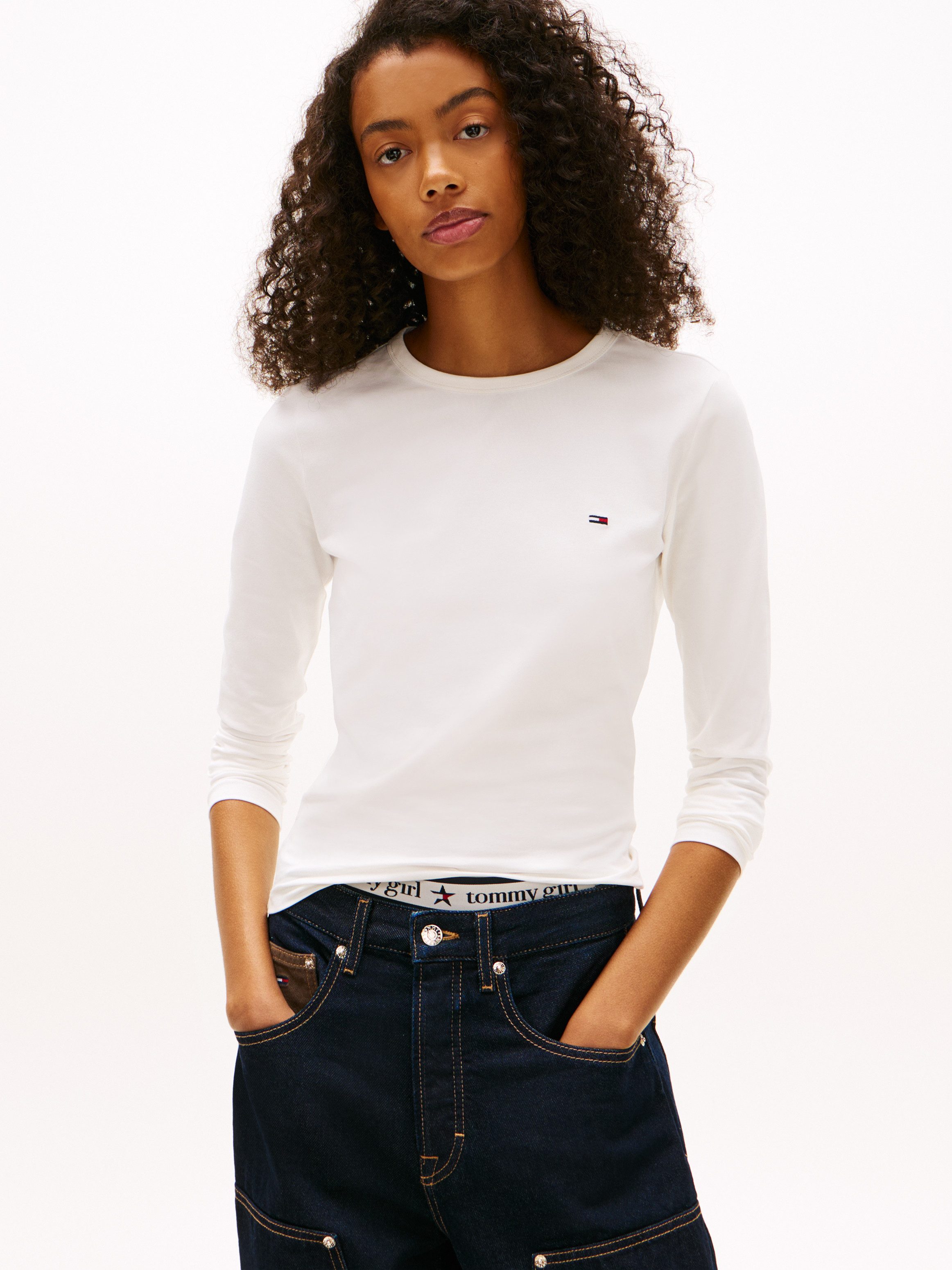 Tommy Jeans Langarmshirt TJW SLIM JERSEY LS TEE günstig online kaufen