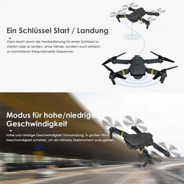 yozhiqu Spielzeug-Flugzeug Drohnen-Faltflugzeug, hochauflösendes professionelles Luftbildflugzeug, 4K HD Kamera, 3 Batterien faltbarer Selfie RC Quadcopter