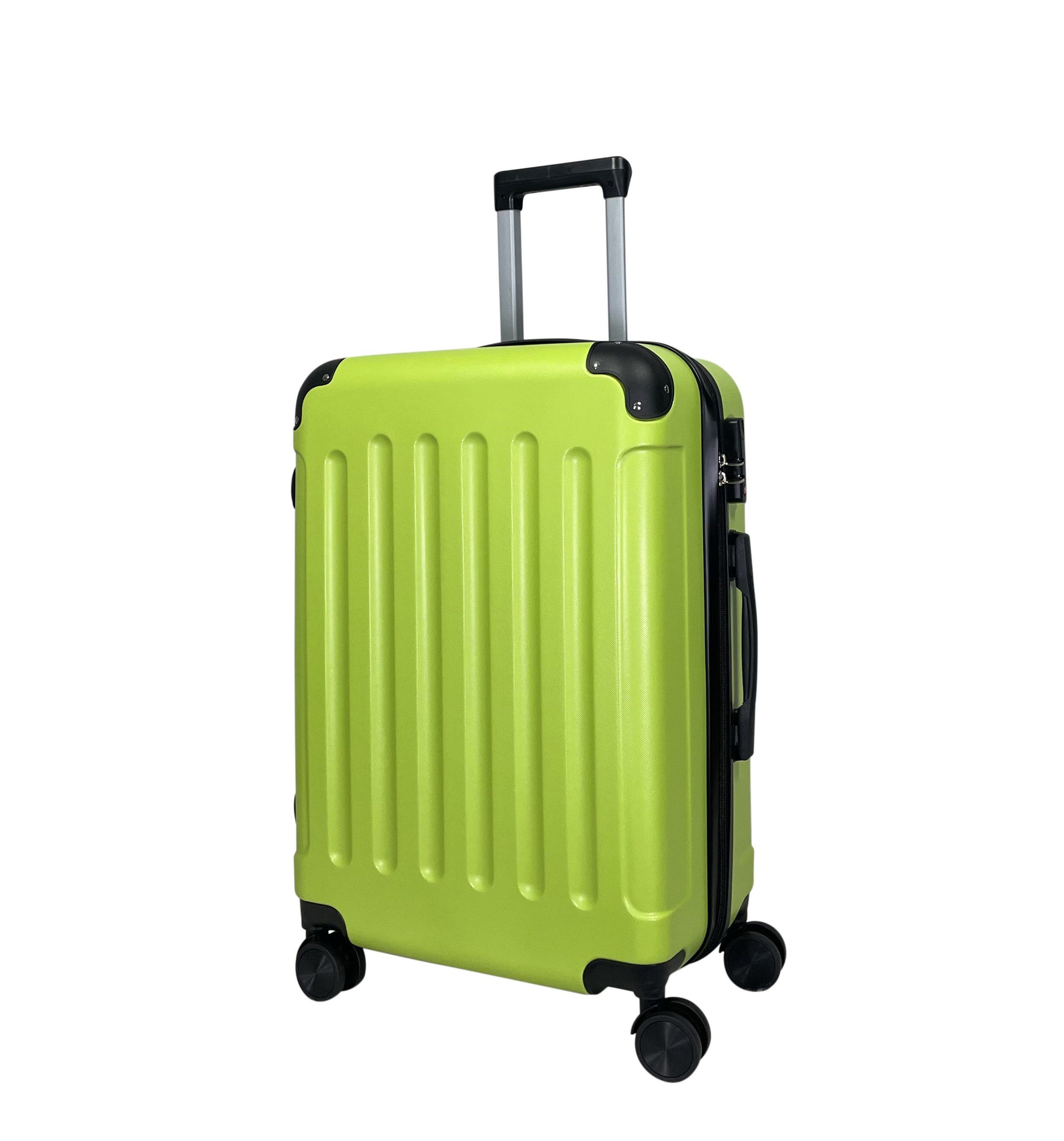 MTB Koffer Koffer Reisekoffer ABS Trolley 4 Zwillingsrollen M/L/XL oder Set Grün