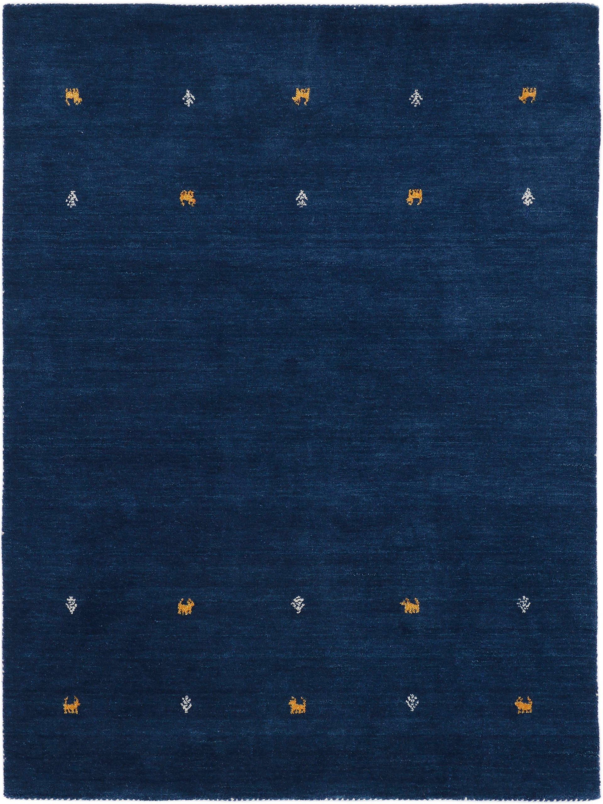 carpetfine Wollteppich Gabbeh Uni, auch als Läufer erhältlich, rechteckig, Höhe: 15 mm, reine Wolle, handgewebt, Gabbeh Loom Tiermotiv, große Farbauswahl